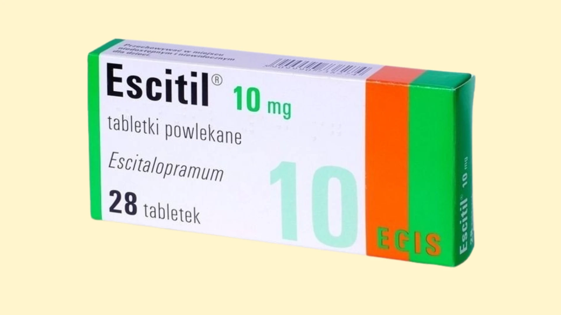 Opakowanie leku Escitil 10 mg